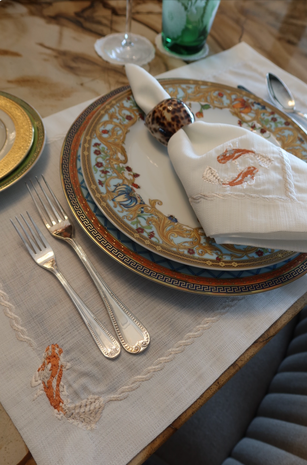 Clarette Embroidery Placemat Set